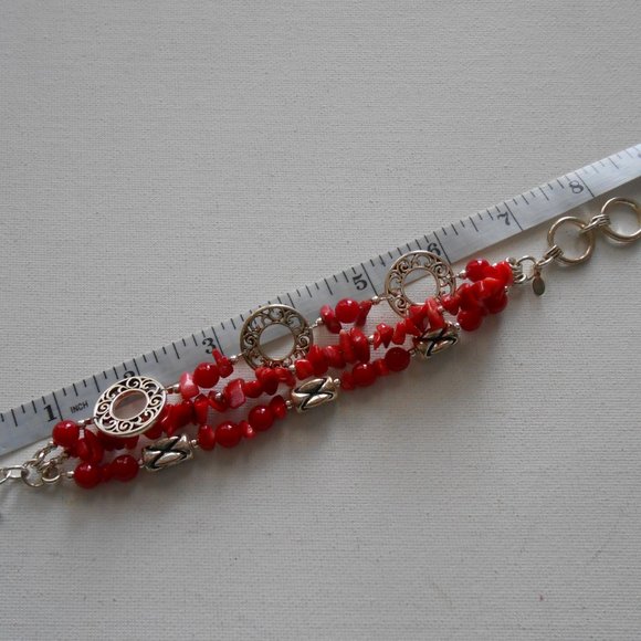 Firecracker Red Necklace and Bracelet Set - Picture 3 of 6